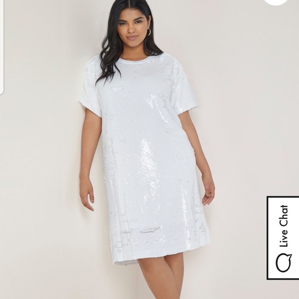 Sequin Shift Dress
